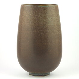 Eva Stæhr-Nielsen (Saxbo 1951–1968) Brown Swelling Vase 23 cm