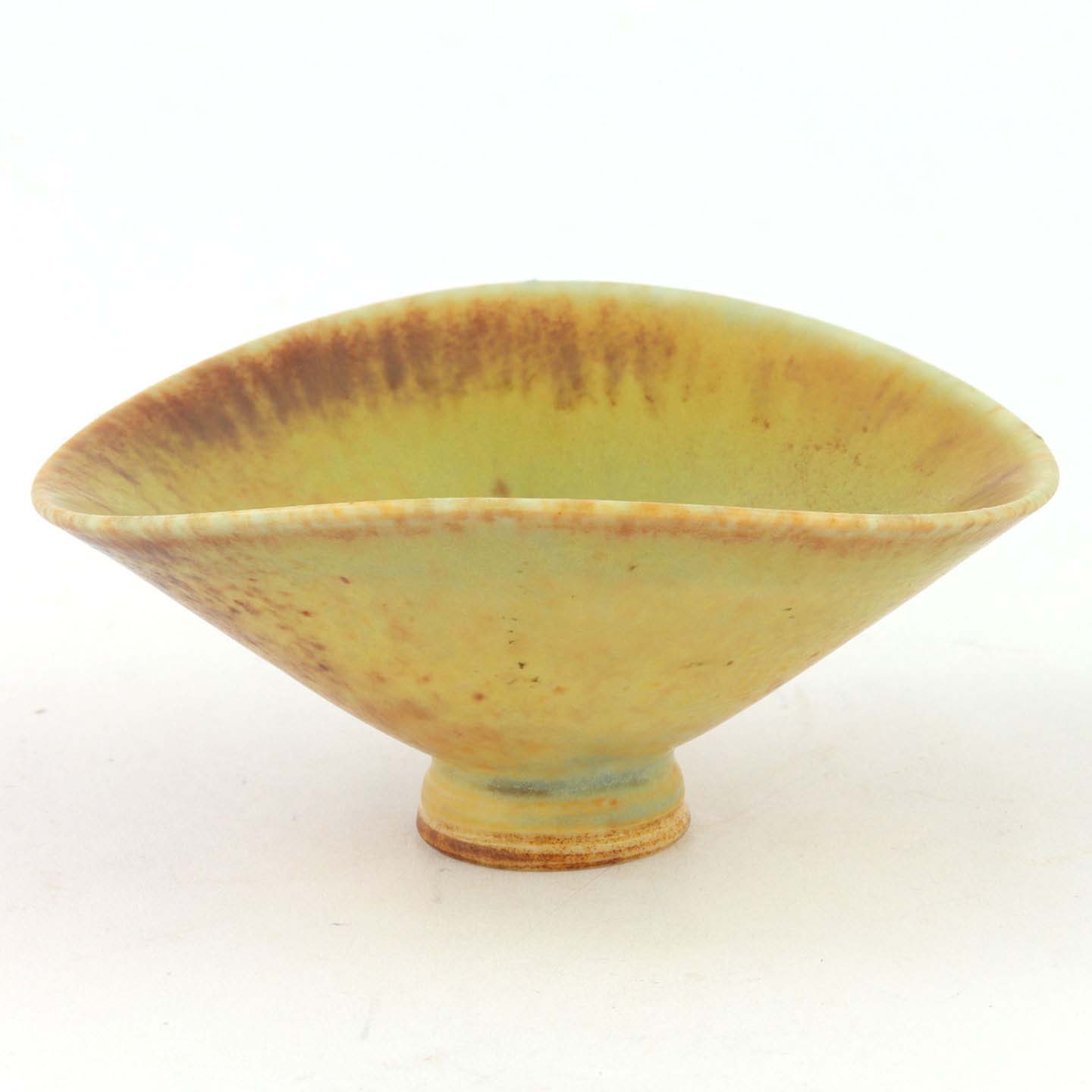 Berndt Friberg (1960s) Unique Yellow Haresfur Bowl 6 cm