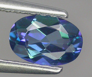 Piedra preciosa de topacio azul azoico natural ovalada calibrada de 6 x 4 mm - 3