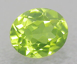 Piedra preciosa de peridoto suelta natural calibrada ovalada de 6 x 5 mm