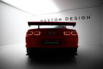 Maxton - Carbon Spoiler With Internal Brackets Uprights + LED Chevrolet Camaro SS Mk6 Facelift
