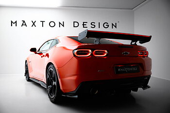 Maxton - Carbon Spoiler With Internal Brackets Uprights + LED Chevrolet Camaro SS Mk6 Facelift