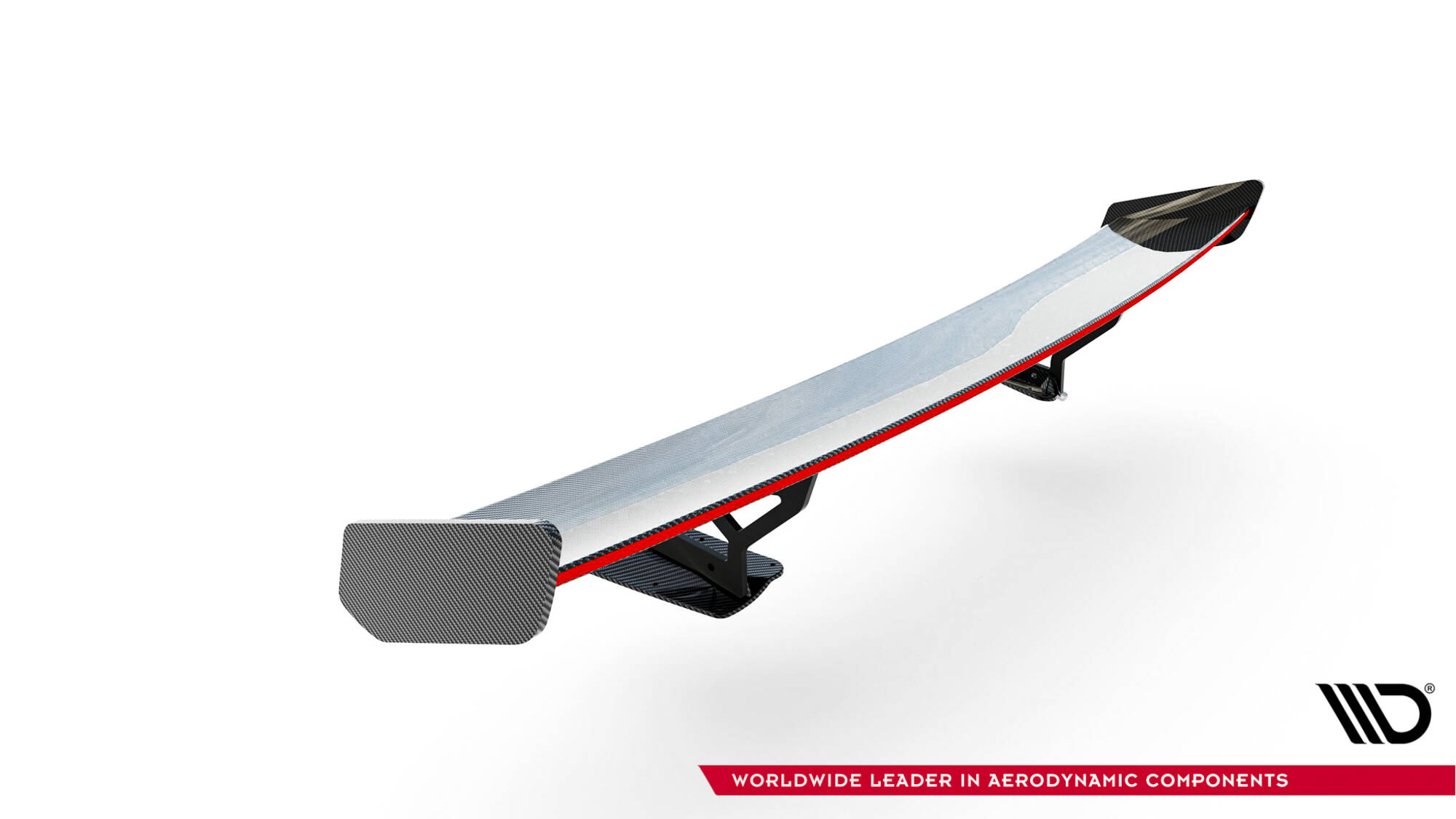 Maxton - Carbon Spoiler With Internal Brackets Uprights + LED Chevrolet Corvette Stingray / Grand Sport C7 - 11