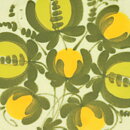  Raija Uosikkinen (1960s) Three Studio Plates with Green/Yellow Decor 20 cm
