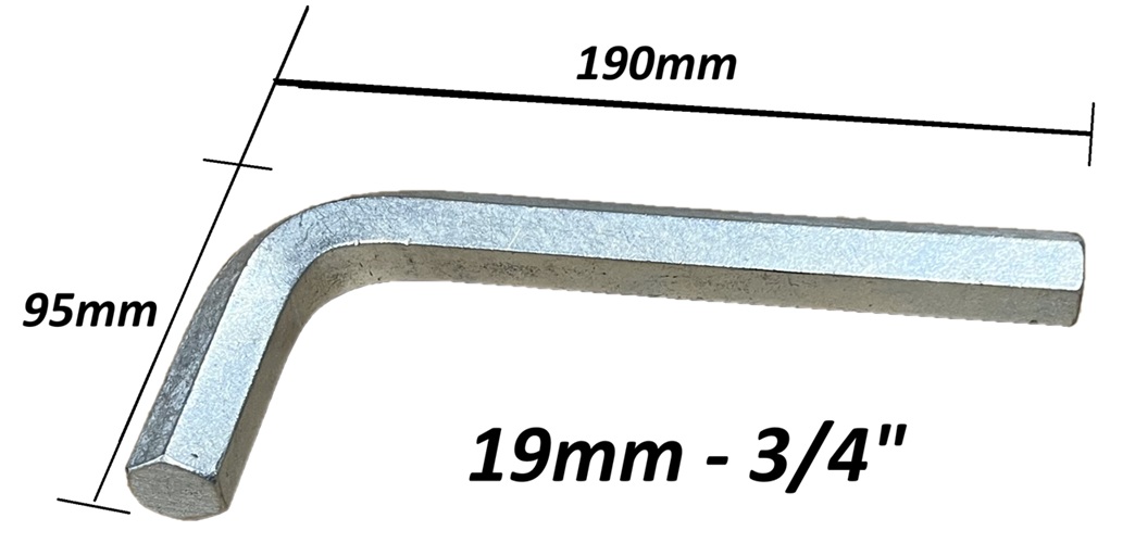 Hexagonal wrench 19mm - 3/4"