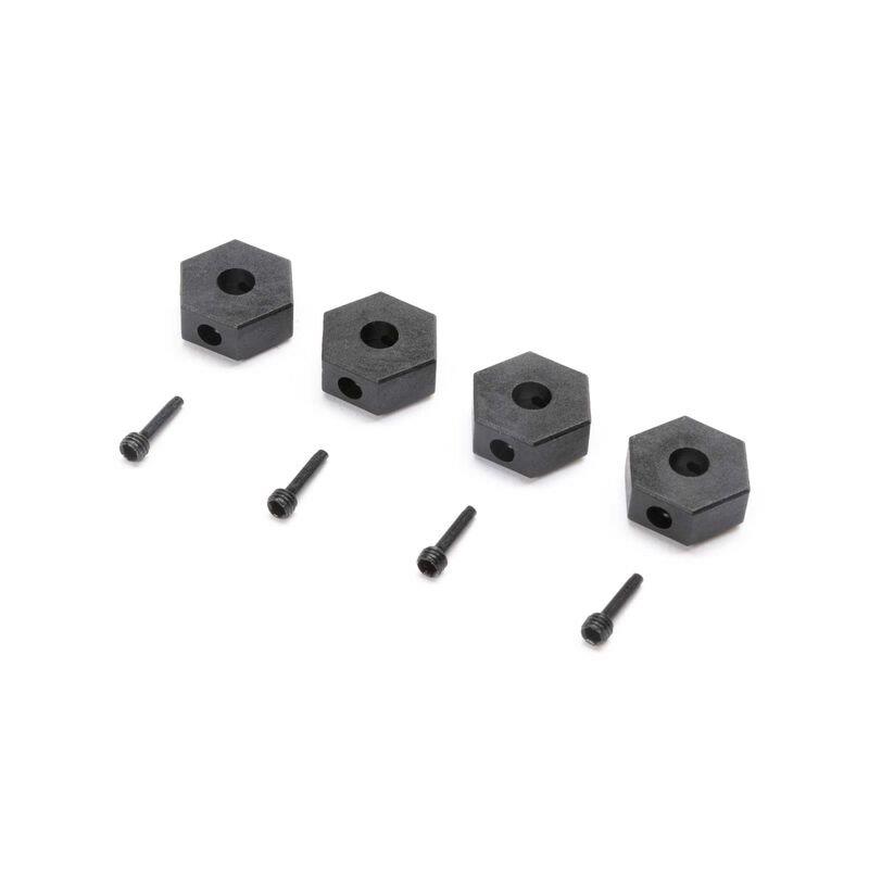 LOSI 12mm Wheel Hex and Screwpin (4): Mini LMT
