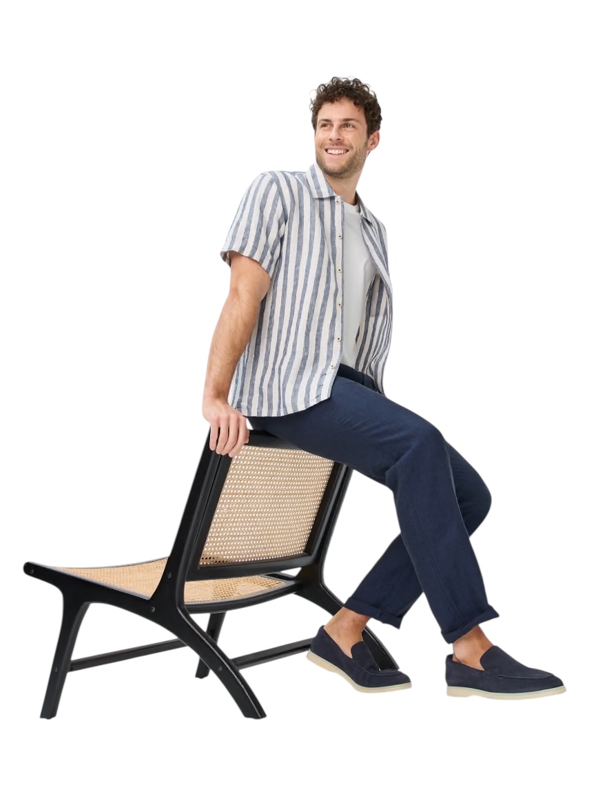 Byxa Linne  Navy. Evans  från Brax