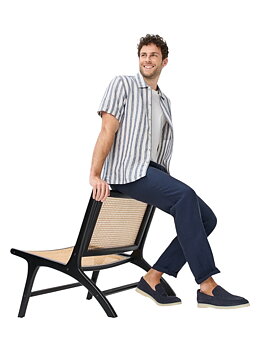 Byxa Linne  Navy. Evans  från Brax