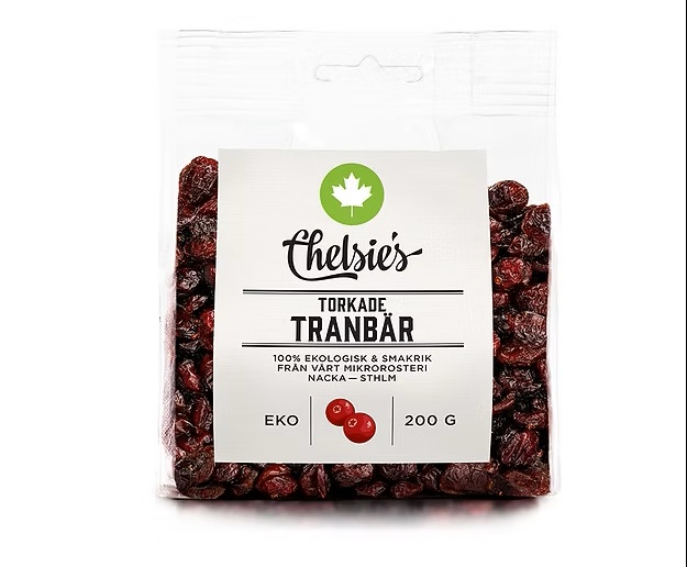 Torkade Tranbär 200 g x8, EKO