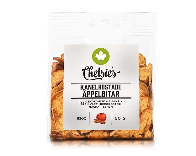 Kanelrostade äppelbitar 50 g x8, EKO