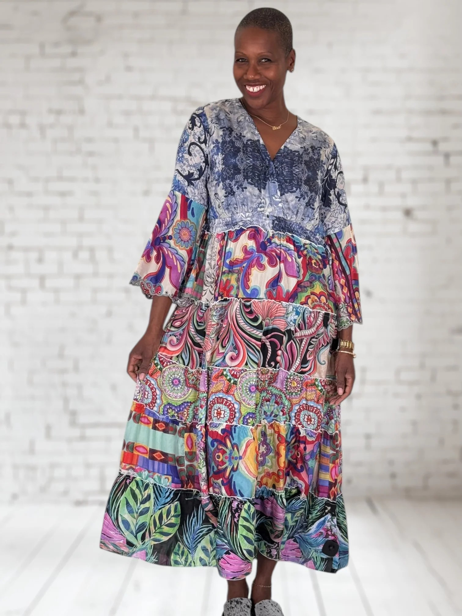 Dibble Tiered Dress - Johnny Was