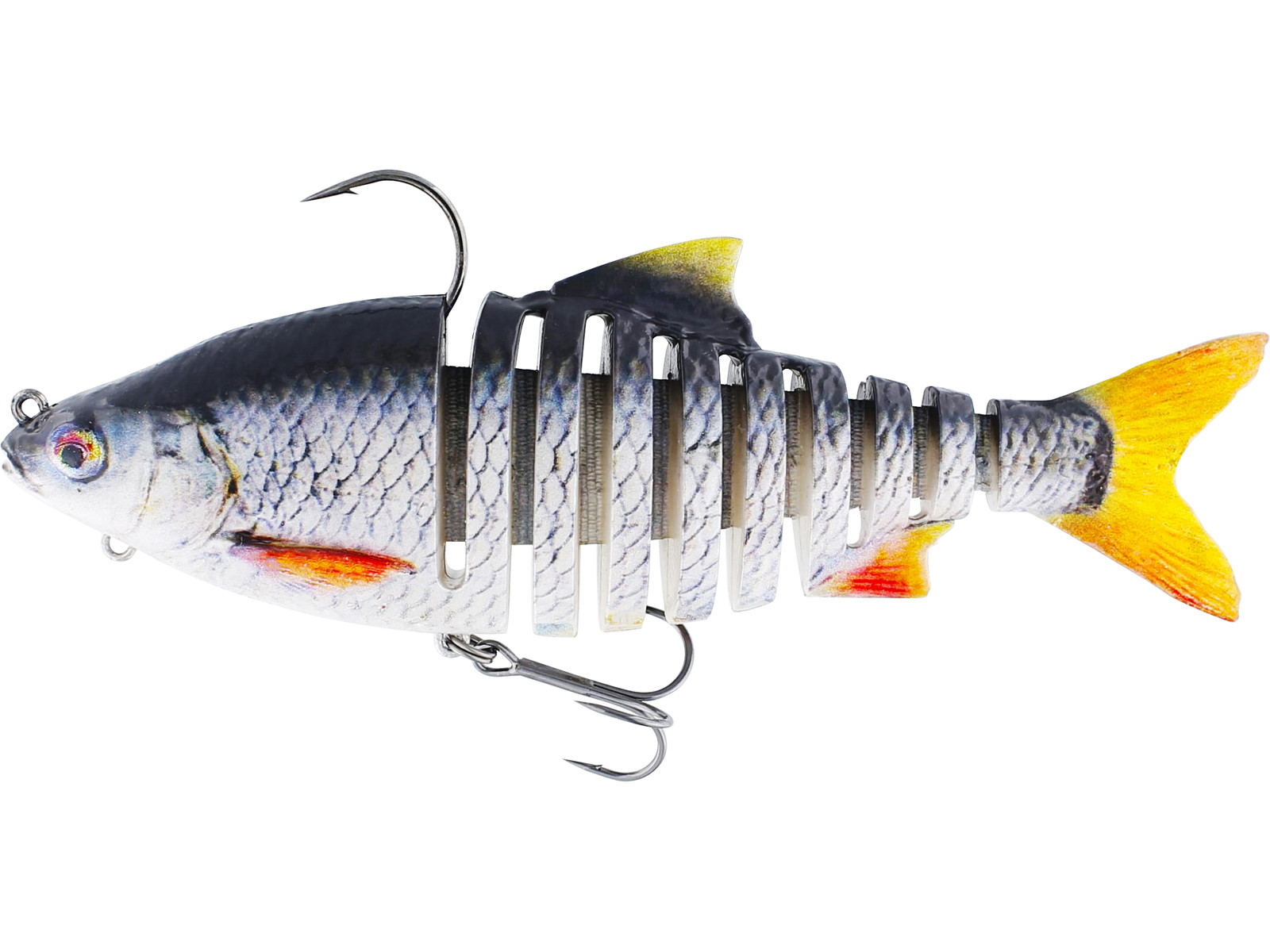 Westin's ricky the roach multi jointed swimbait is ready to fish, pre-rigged with hook and weight
