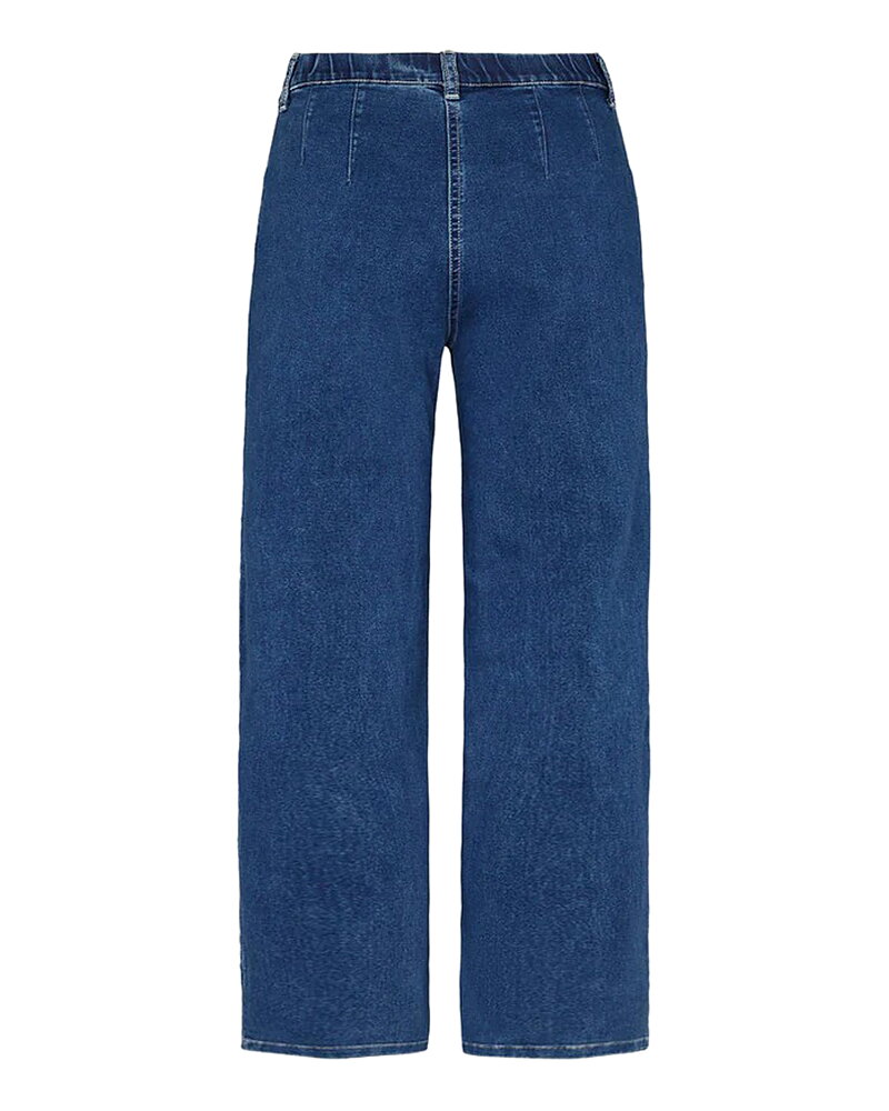 Mirakelbyxa Donna loose cropped denimblå