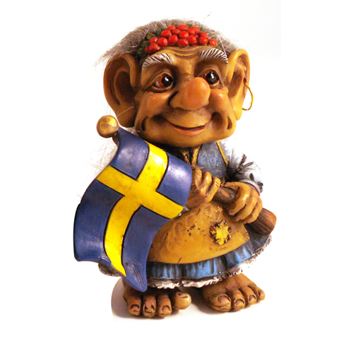 Troll med Sverigeflagga