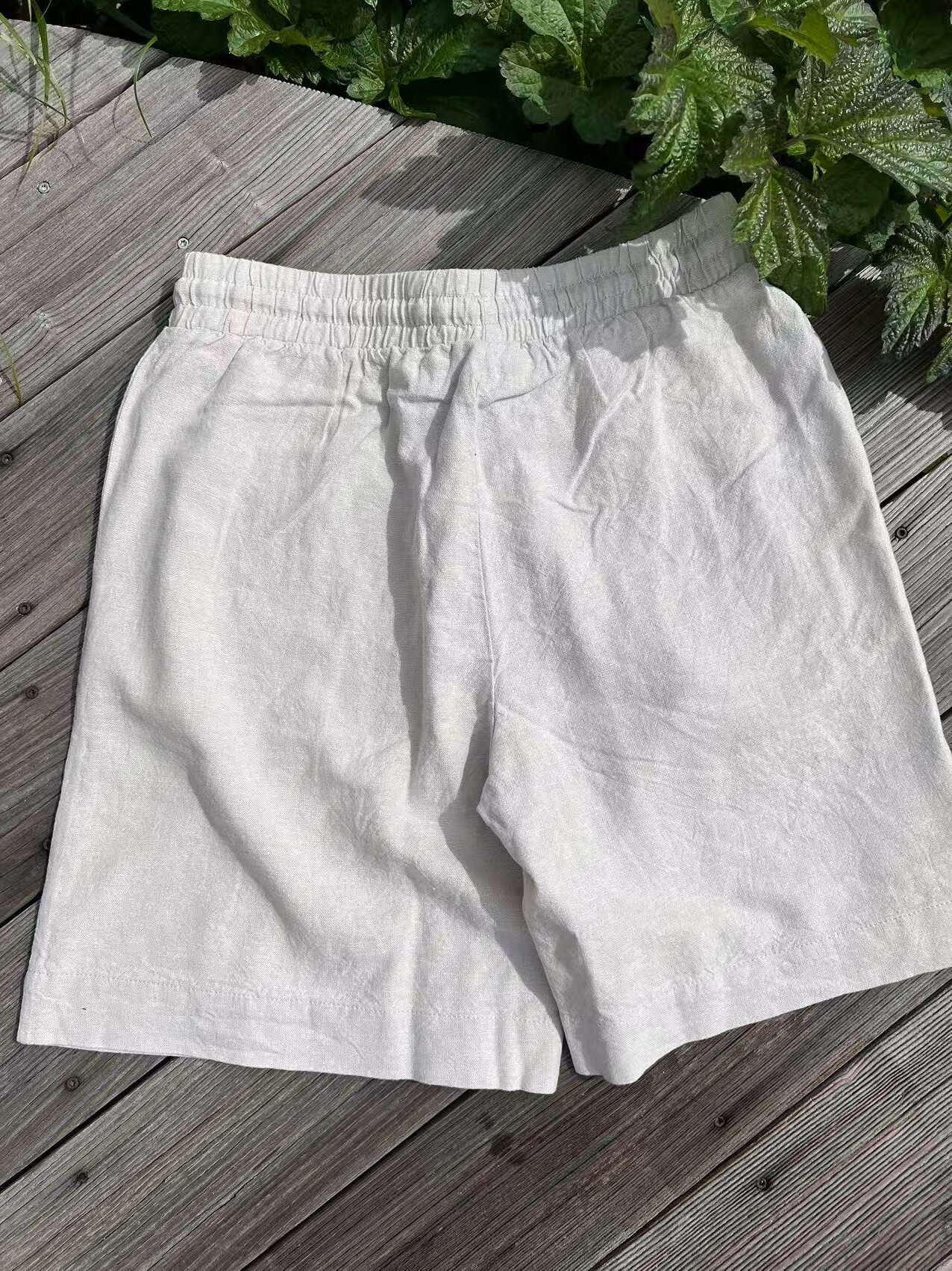 FREE/QUENT Lava Linen Shorts Moonbeam Mel. - 2