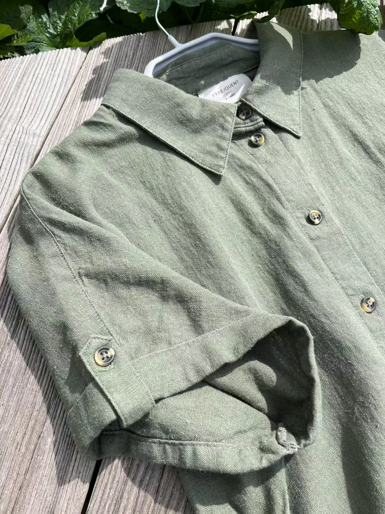 FREE/QUENT Lava Short Sleeved Shirt Green - 5