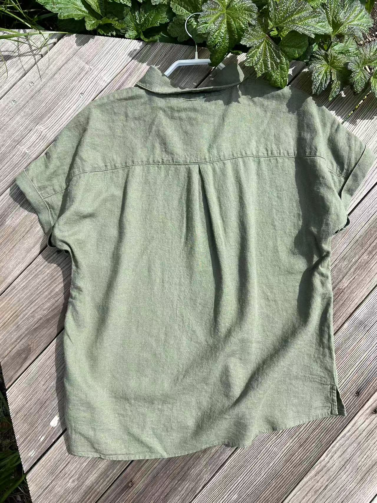 FREE/QUENT Lava Short Sleeved Shirt Green - 4