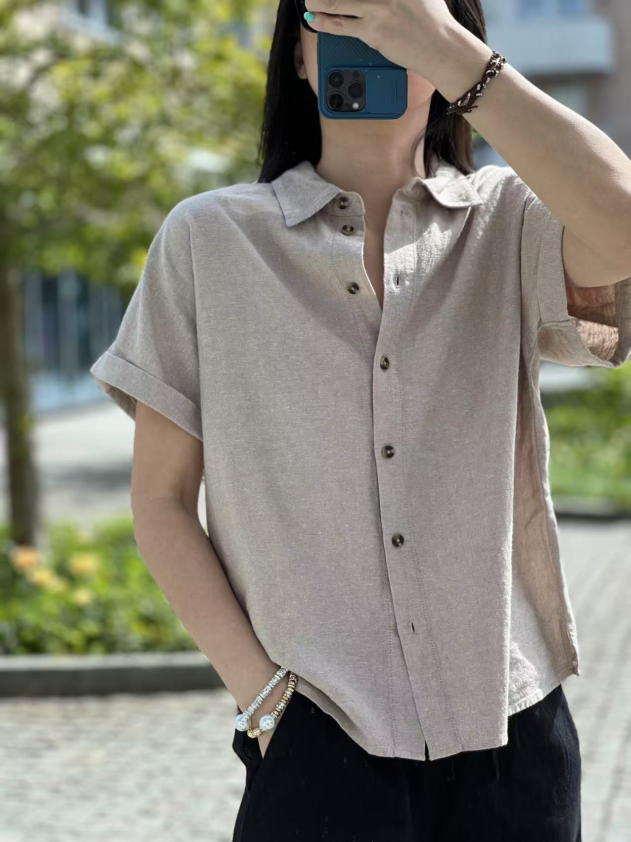 FREE/QUENT Lava Short Sleeved Shirt Sand Mel. - 7