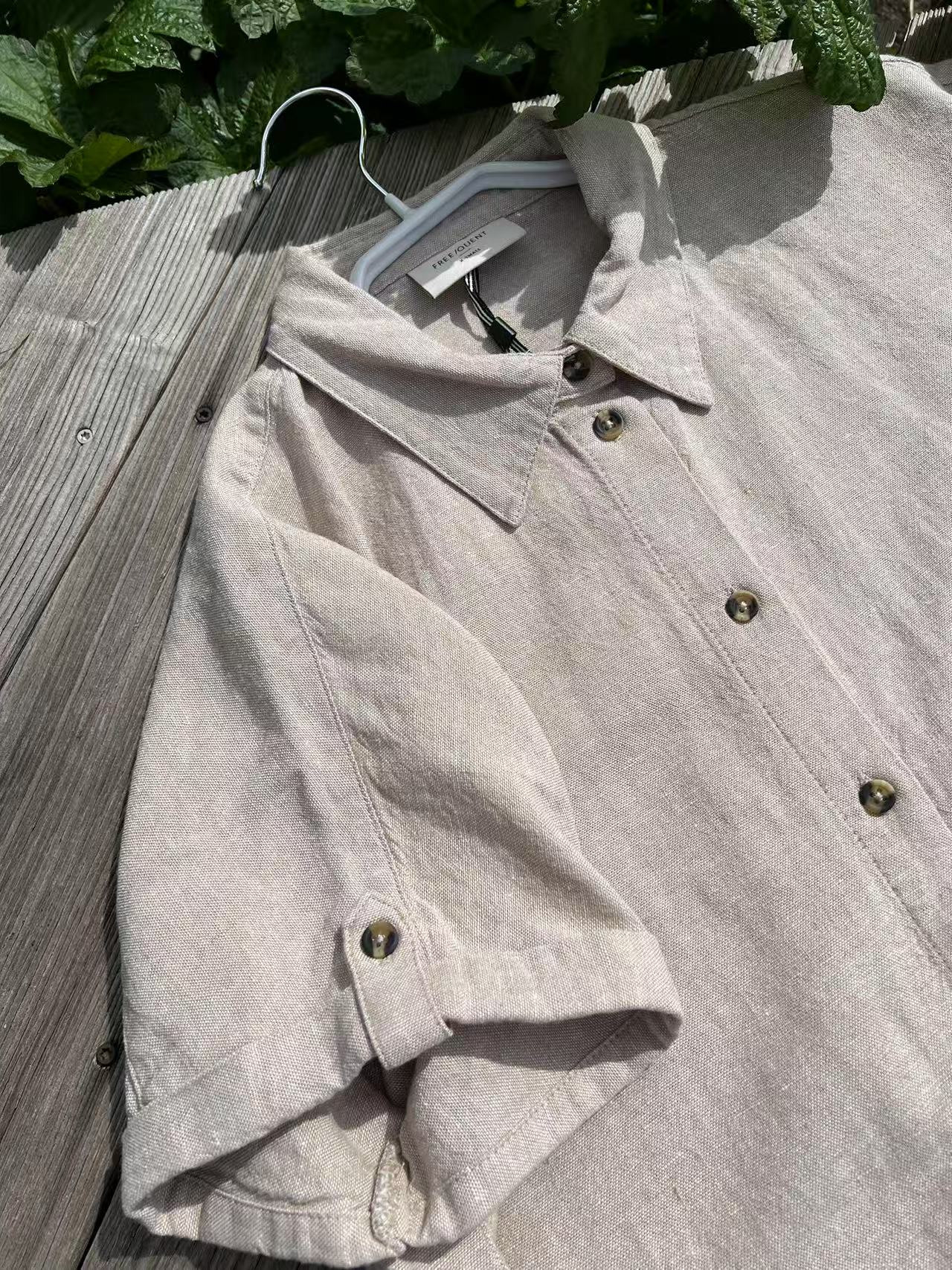 FREE/QUENT Lava Short Sleeved Shirt Sand Mel. - 5