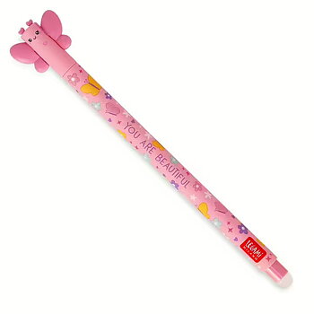 Gelpenna med utsuddbart bläck - Fjäril, rosa