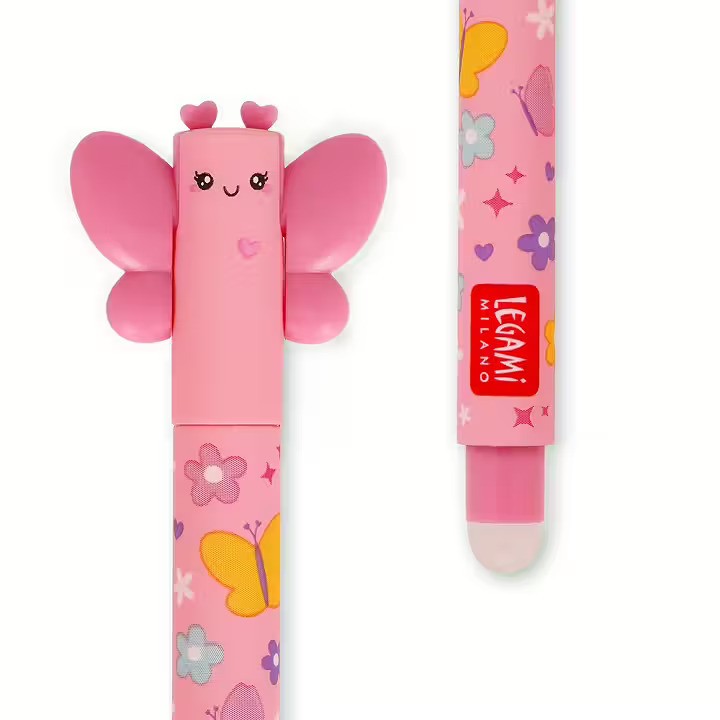 Gelpenna med utsuddbart bläck - Fjäril, rosa - 3