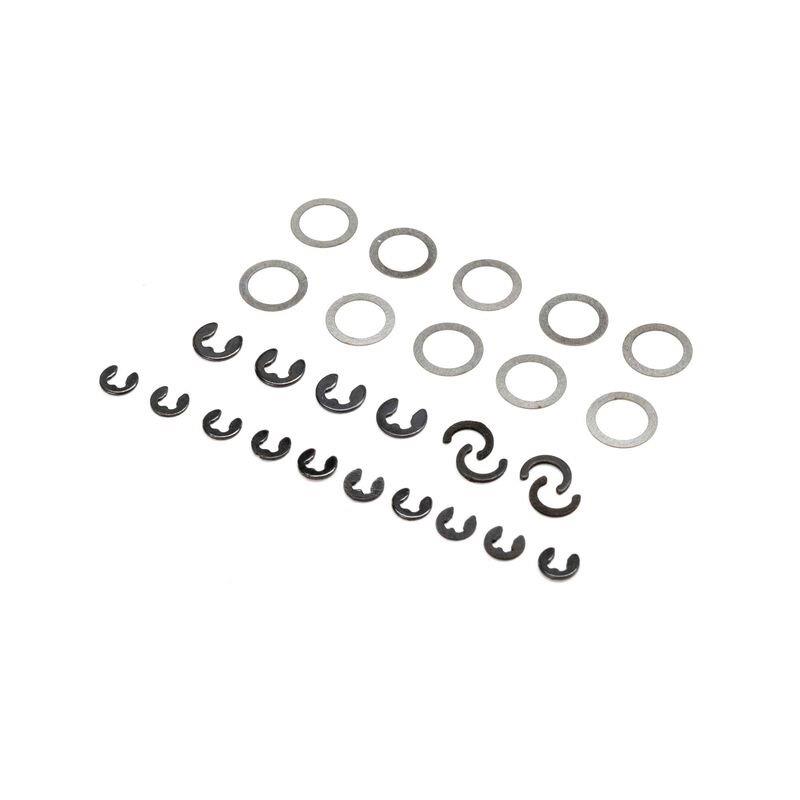 LOSI E-Clip and Shim Set: Mini LMT