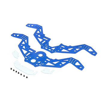 LOSI Chassis Plate Set, Blue: Mini LMT