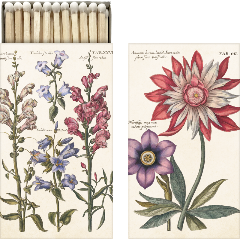 Tändsticksask, Blå blomster - Sköna Ting