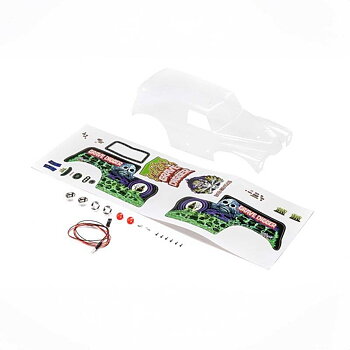 LOSI Body Set, Grave Digger, Clear: Mini LMT