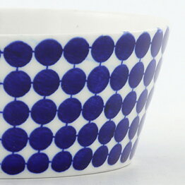  Stig Lindberg (Adam & Eva 1959) Adam Sugar Bowl with Blue Dot Pattern 9 cm (2)