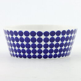  Stig Lindberg (Adam & Eva 1959) Adam Sugar Bowl with Blue Dot Pattern 9 cm (2)