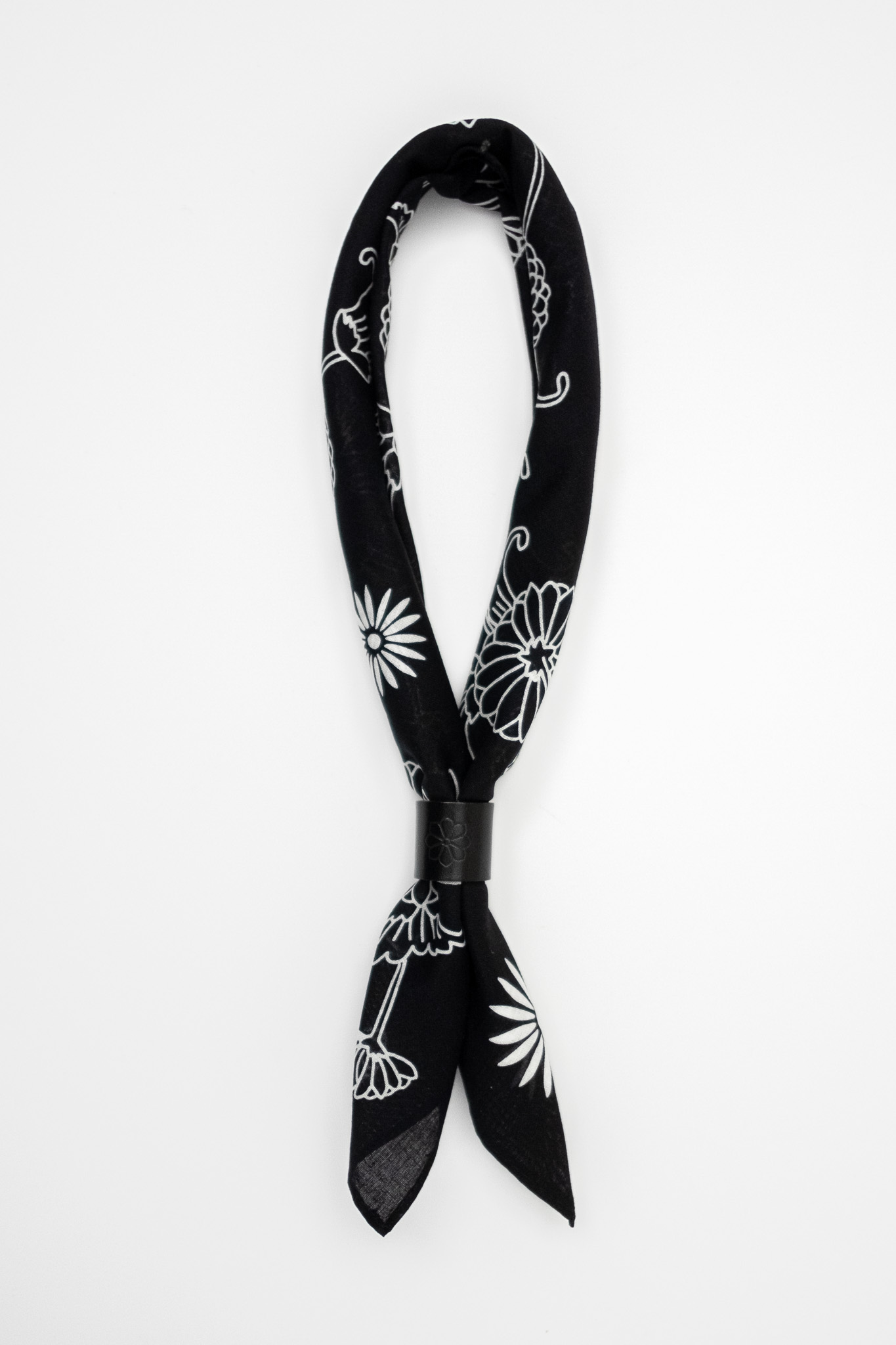Kobashi Studio - Leather Bandana Ring Black - 3