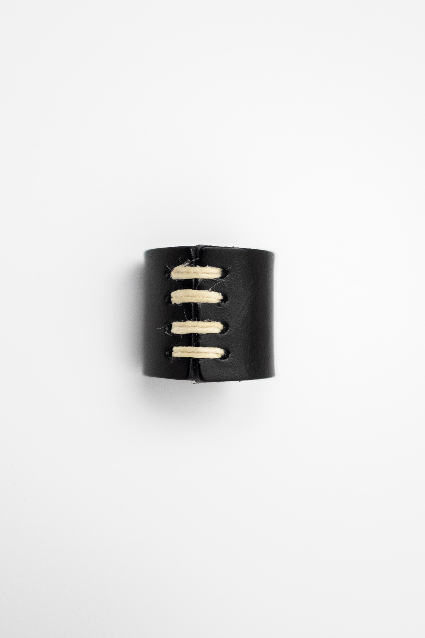 Kobashi Studio - Leather Bandana Ring Black - 7