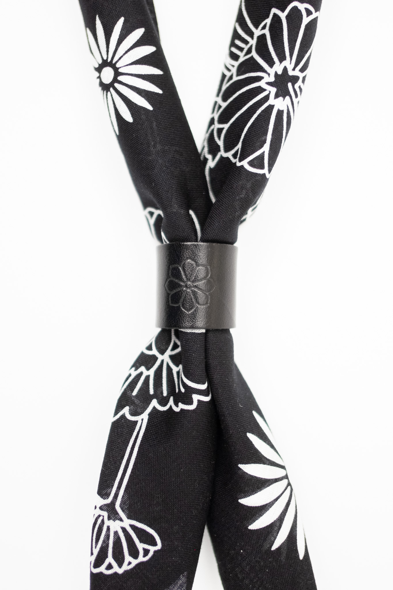 Kobashi Studio - Leather Bandana Ring Black