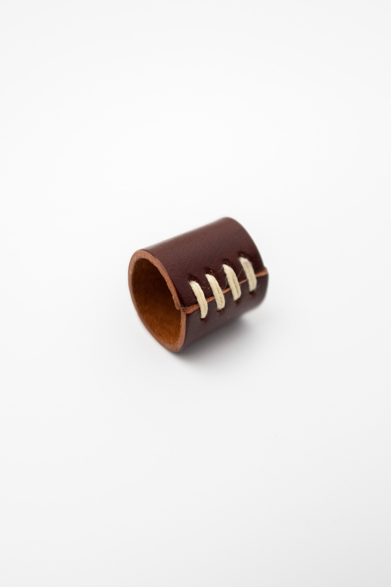 Kobashi Studio - Leather Bandana Ring Brown - 5
