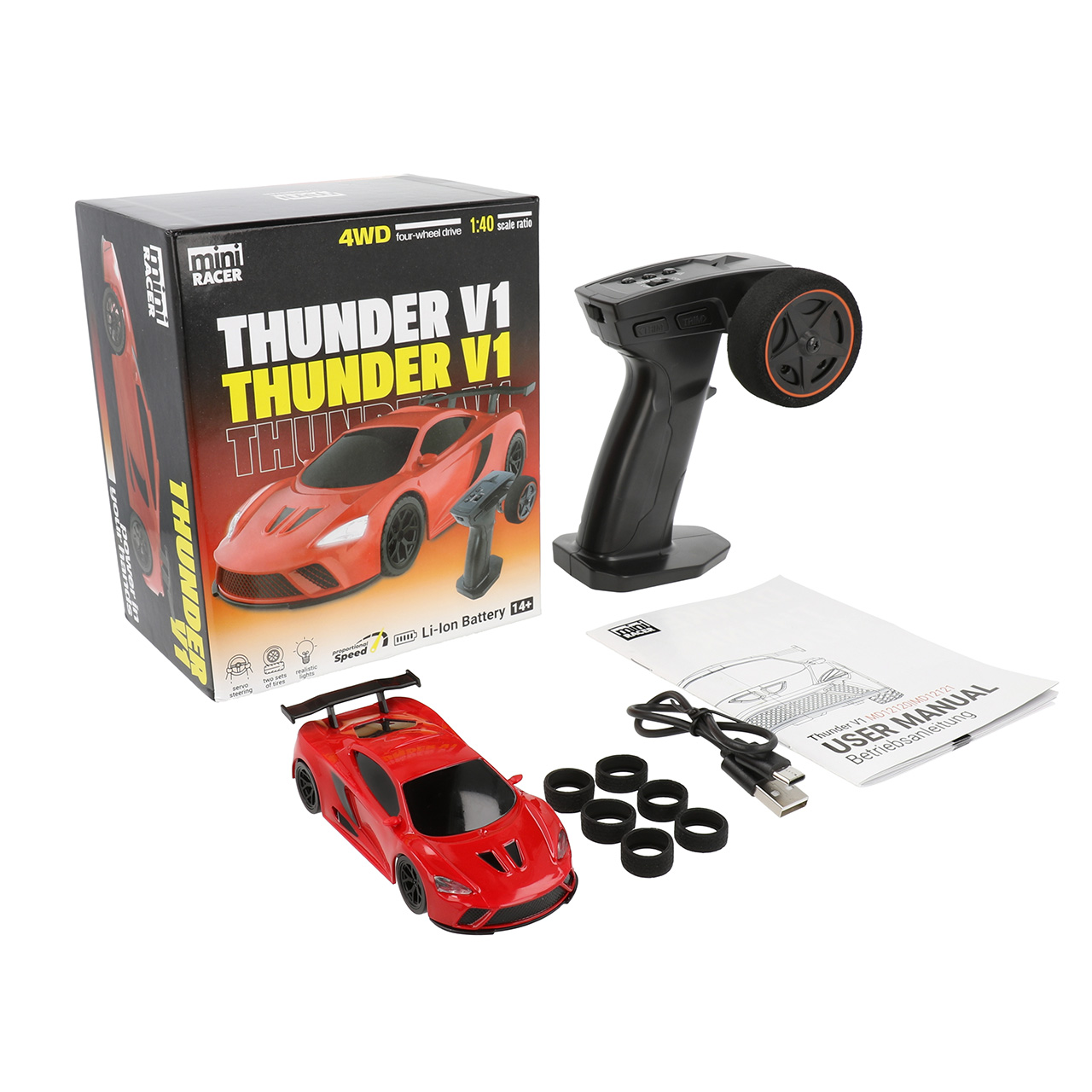 MODSTER MD12121 Mini Racer Thunder V1 Red 1/40 - 5