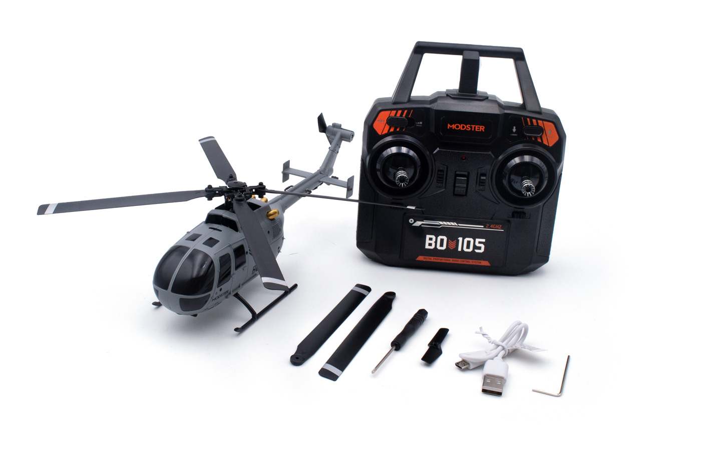MODSTER MD11385 BO-105 Flybarless Helicopter Electric RTF - 8