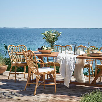 George Teak Extendable Dining table 200/280x100 cm - Outdoor - Sika-Design