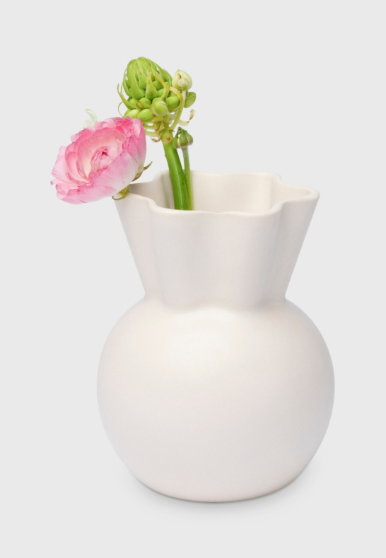 Vase Eva Stoer Nielsen Sweeping Top 14 cm White - 2