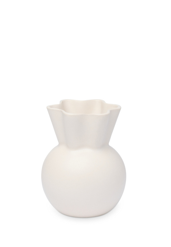 Vase Eva Stoer Nielsen Sweeping Top 14 cm White