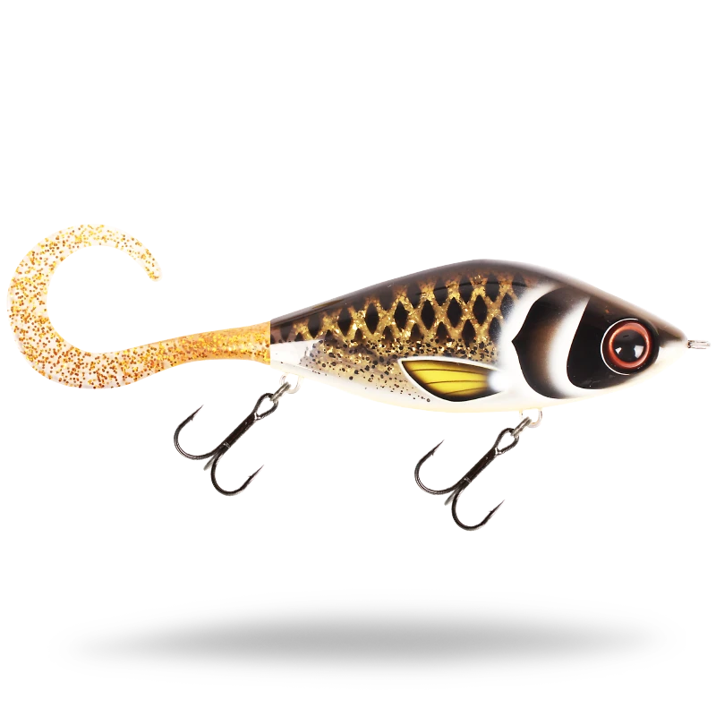 Strike pro trueglide guppie är ett glidebait som väger 120gram, kastar långt och fångar mycket och stor gädda