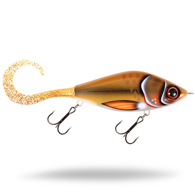 Strike pro trueglide guppie är ett glidebait som väger 120gram, kastar långt och fångar mycket och stor gädda