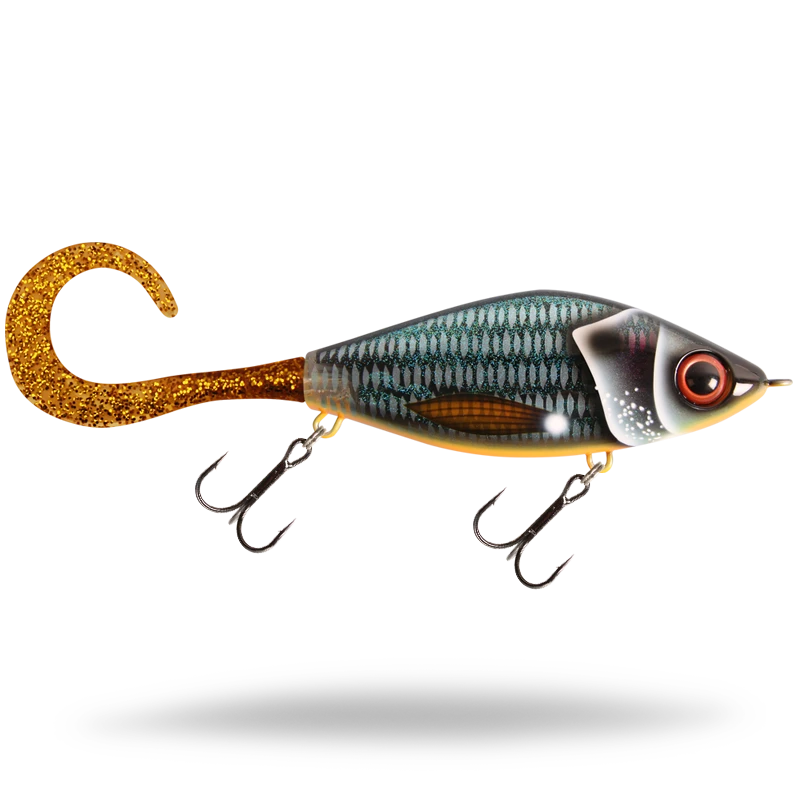 Strike pro trueglide guppie är ett glidebait som väger 120gram, kastar långt och fångar mycket och stor gädda