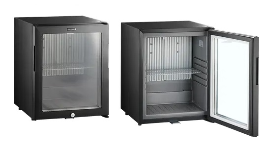 Minibar svart i olika storlekar med grå eller vit insida  finns även med glasdörr. - 8
