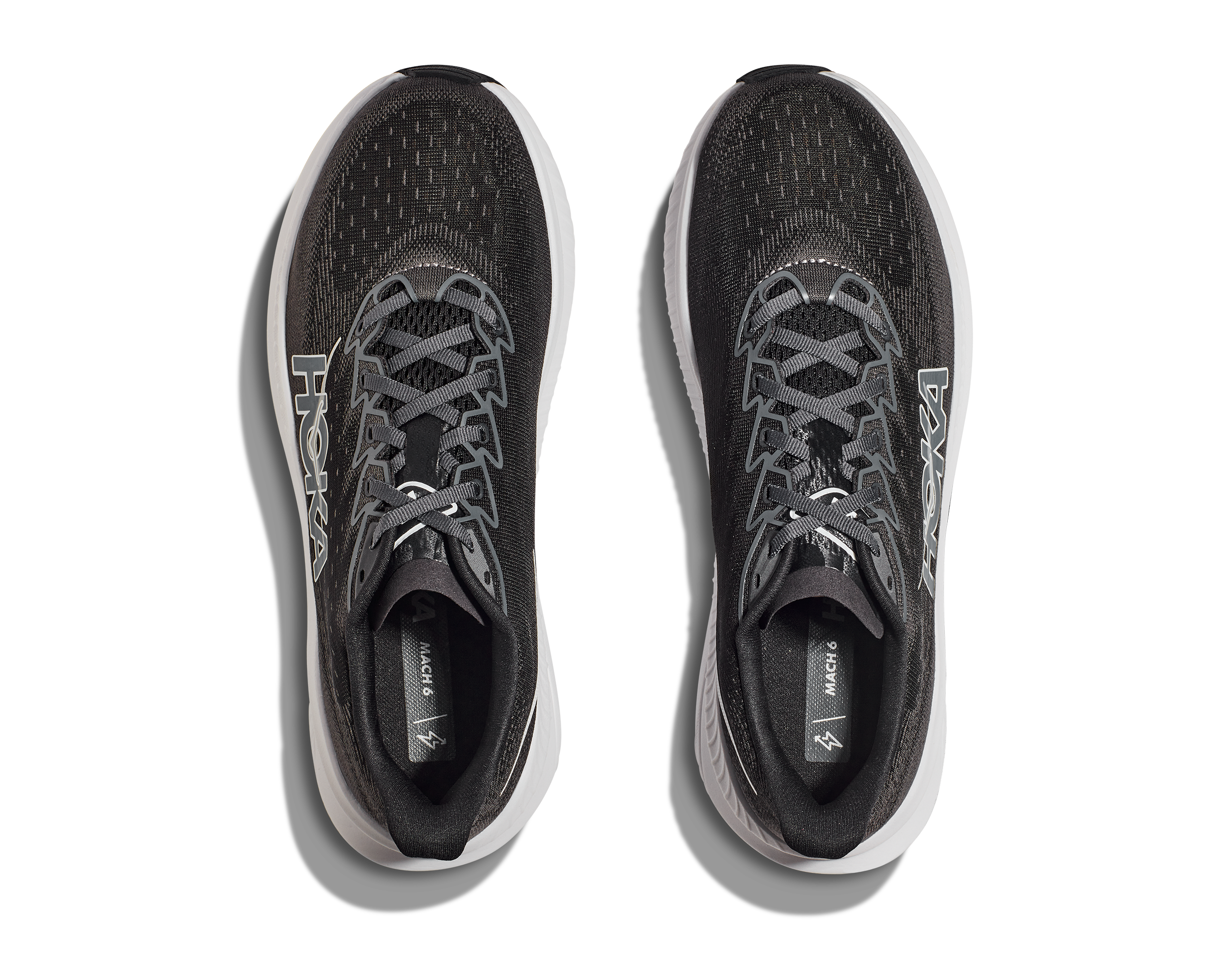 Hoka One One W Mach 6 Wide - Black/White - 5