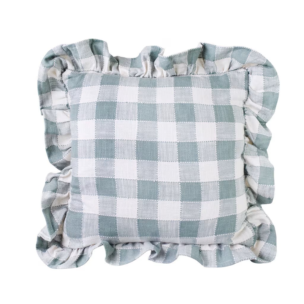 Kuddfodral Ida Rutigt 45x45 - Grön/Vit