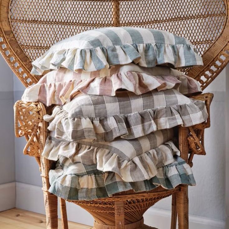 Kuddfodral Ida Rutigt 45x45 - Beige/Vit - 3
