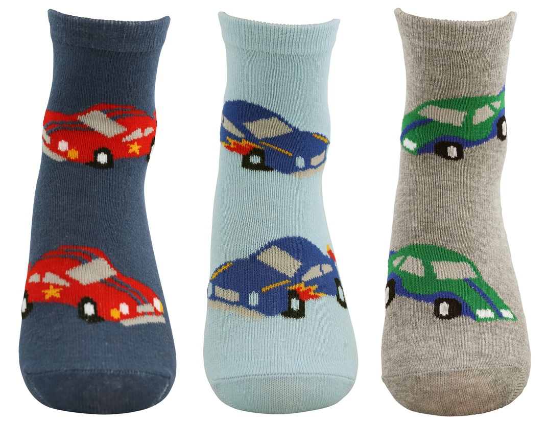 3-Pack Antihalkstrumpor Bilar