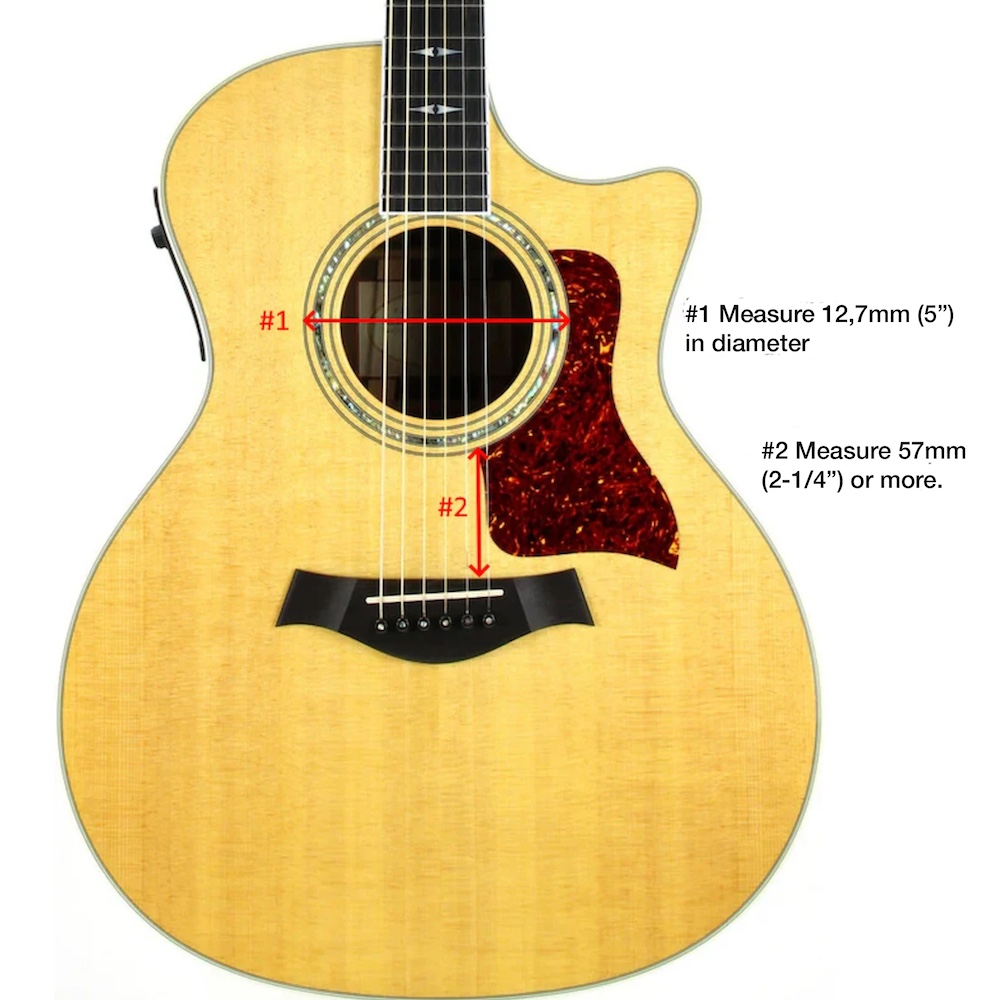 Pickguard Acoustic Guitar Taylor Style (Black)  - 2