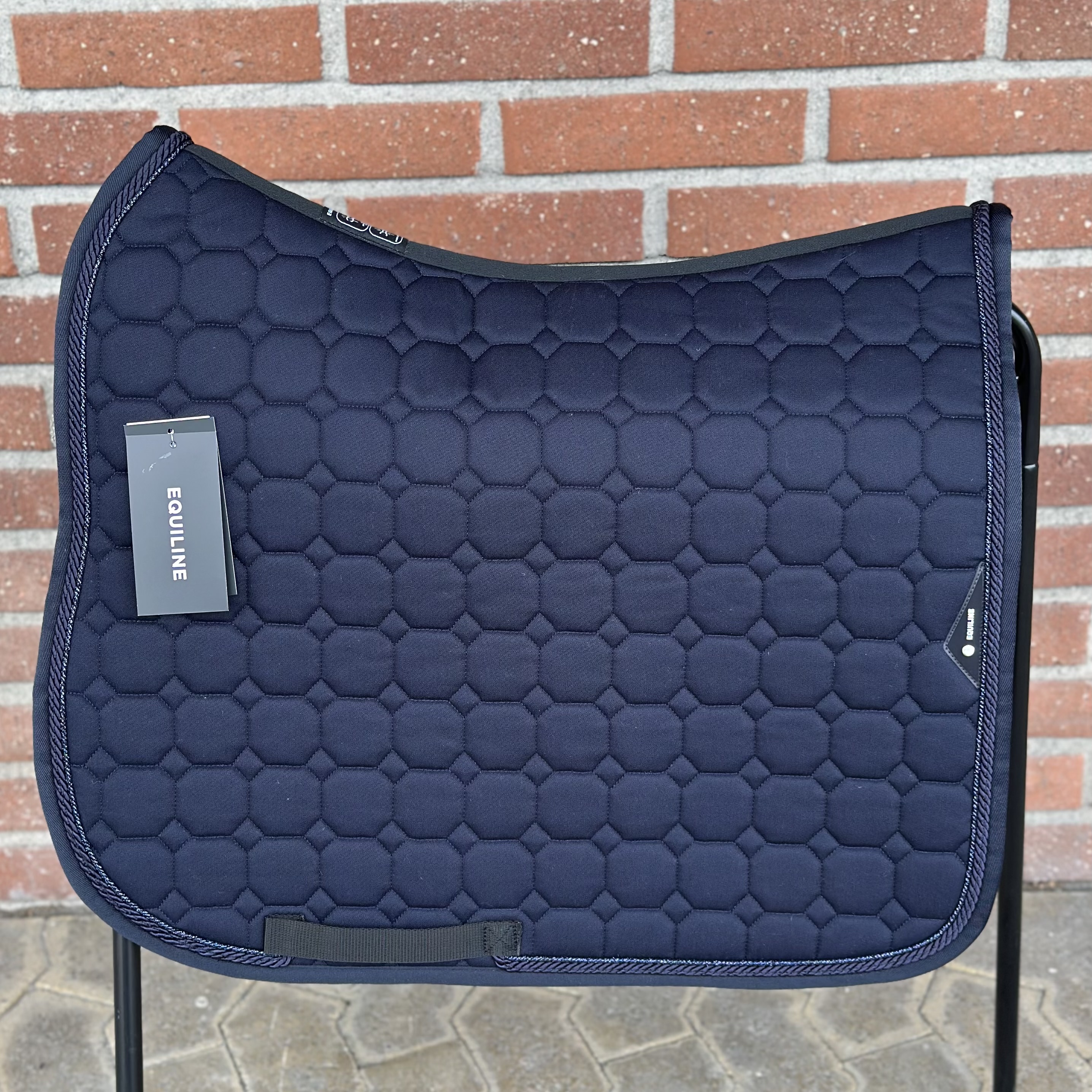 Equiline Octagon 2 flätor marint med blåglitter